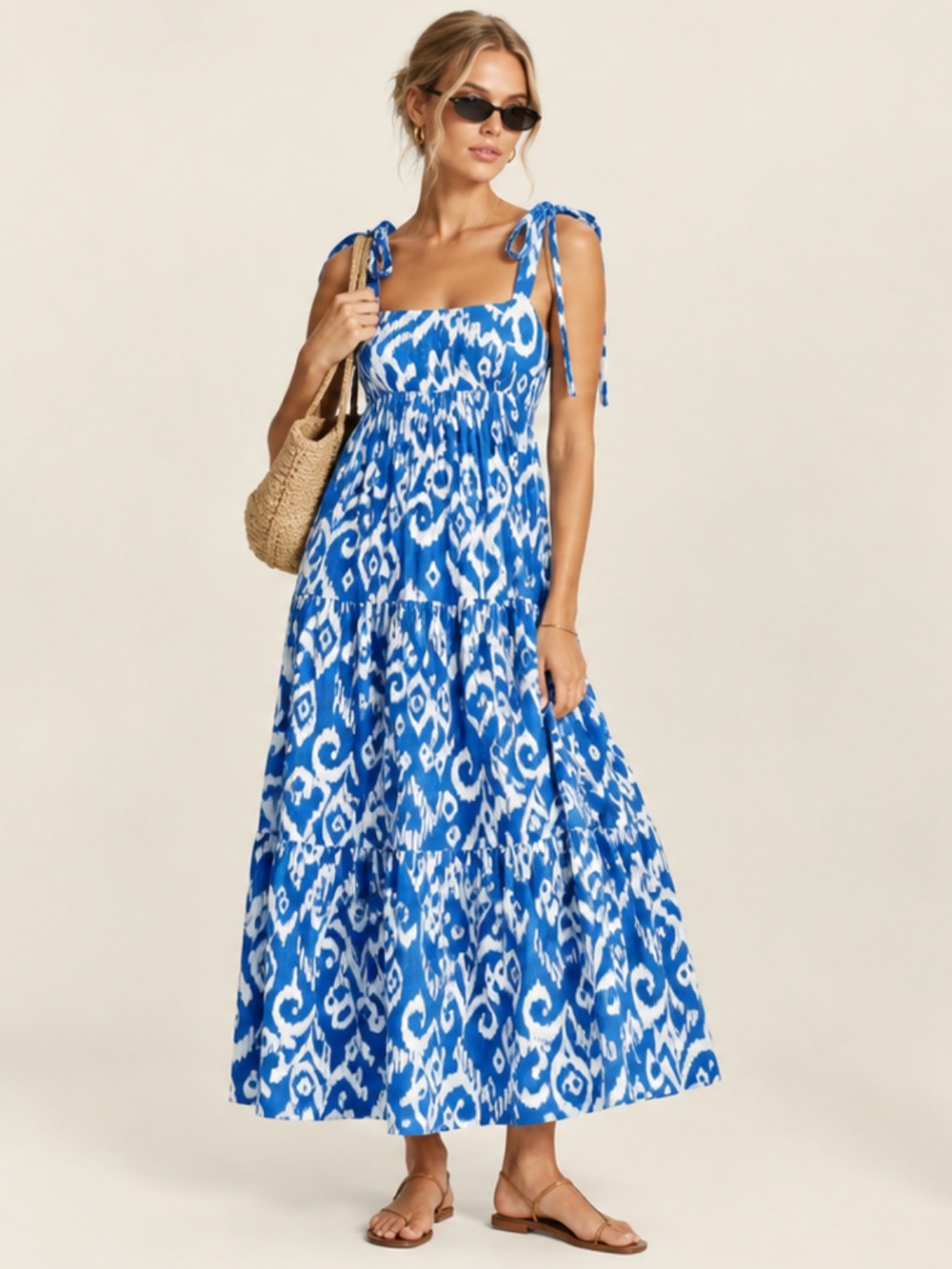 Honorine Marguerite Tiered Printed Dress $438 MSRP
